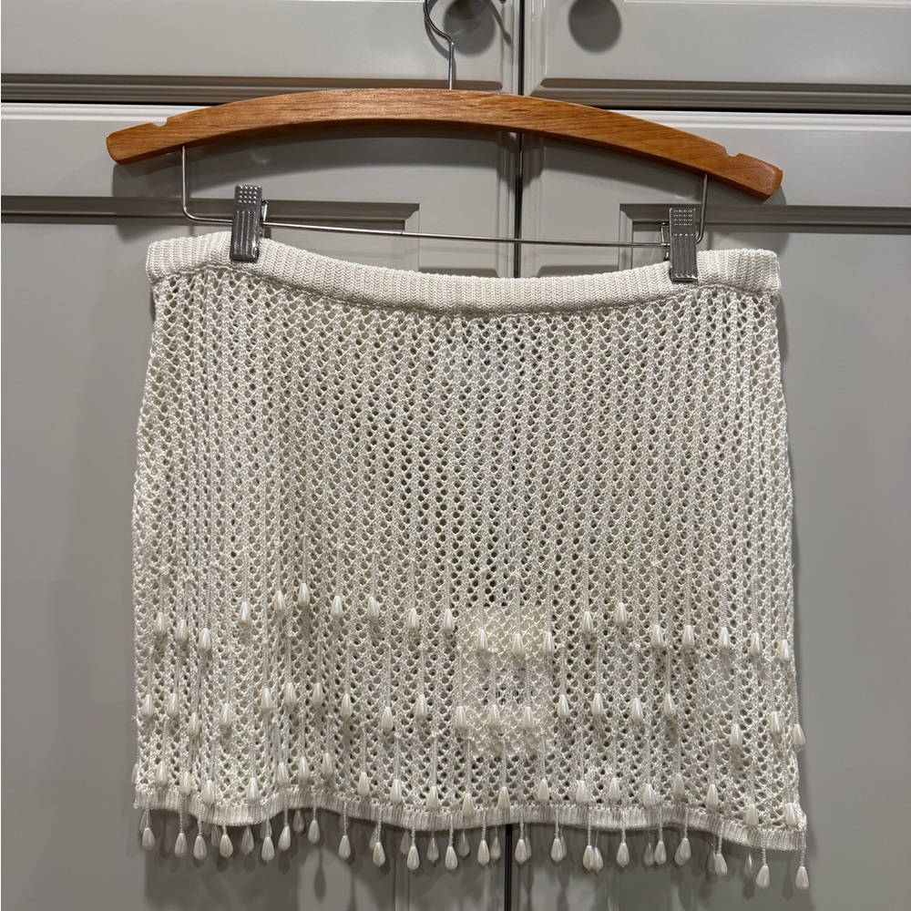 Peppermayo Crochet Shell Mini Skirt
